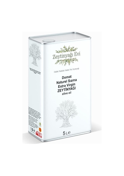 Zeytinyağı Evi Premium Gold Naturel Sızma Nadir Yüksek Aromalı Domat Zeytinyağı 5 L