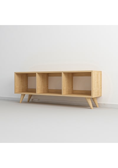 Tina Tv Sehpası 120 Cm Açık Meşe Renkli, Retro Tarz Ahşap Ayaklı Minimal Tv Sehpası Safir Tina Tv Sehpası 120 Cm Açık Meşe Renkli, Retro Tarz Ahşap Ayaklı Minimal Tv Sehpası Safir