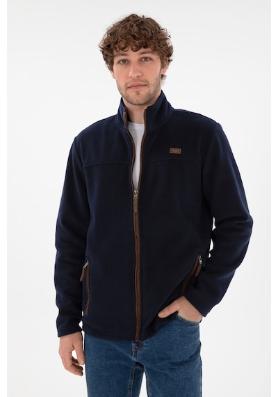 U.S. Polo Assn. Erkek Lacivert  Polar Örme Hırka 50290594-VR033