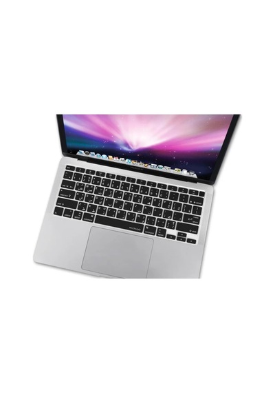 Arapça Baskılı Klavye Koruyucu Macbook Air A1932 A2179 A2337 M1 Uyumlu Us Amerikan Düz Enter İnce Silikon Keyboard Cover Siyah Siyah