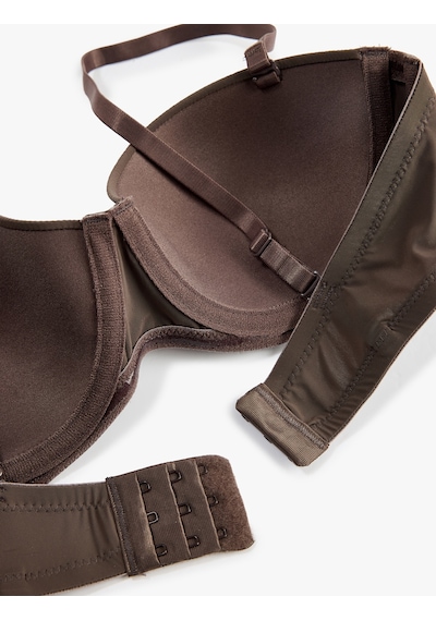 Koton Desteksiz Balenli Comfort Sütyen Koyu Kahverengi 6slk10033mk Koyu Kahve