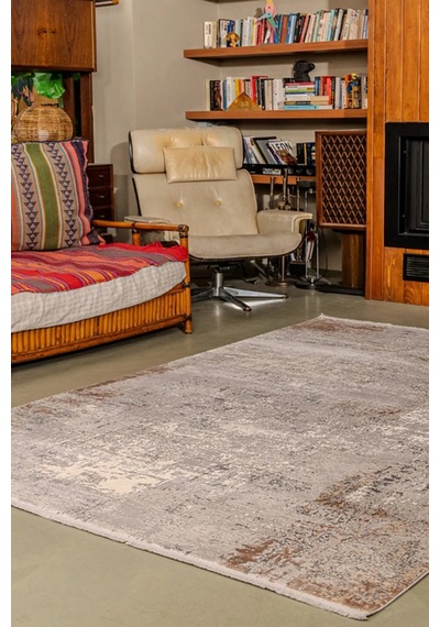 Kreasyon Halı Modern Md006 Bej Makine Halısı