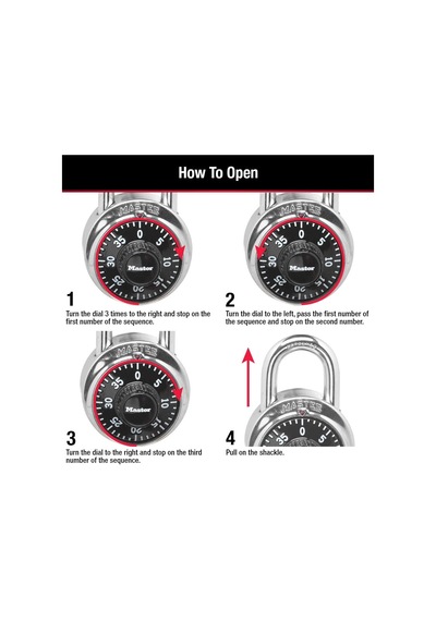 Master Lock 1500t Soyunma Kilidi Kombinasyon Asma Kilit, 2'li Pak