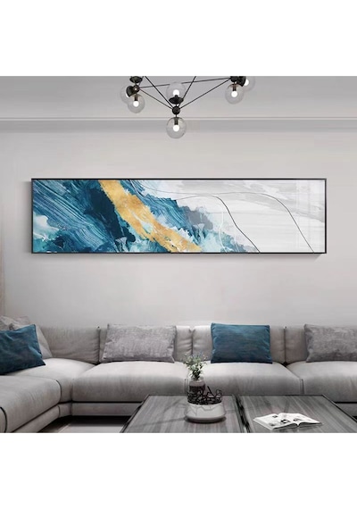 Modern El Yapımı Yağlı Boya Tablo 134x59cm