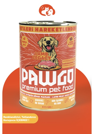 PAWGO Lamb Legacy Kuzu Etli Premium Yetişkin Parça Etli Köpek 415 G