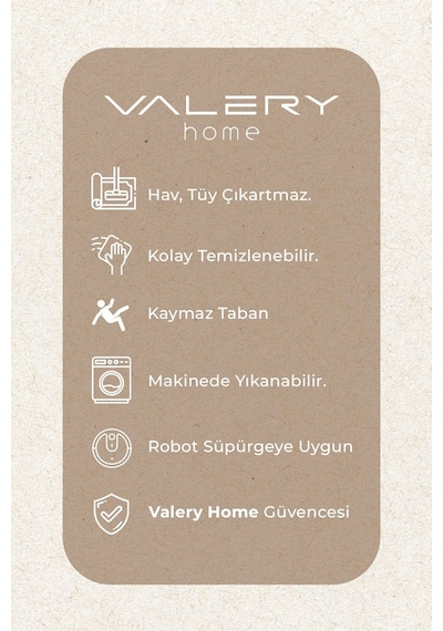 Vl Briella Kaymaz Taban Yüzeyi Yumuşak Yıkanabilir Bej Halı Bej1001a