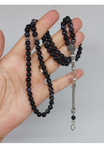 Yasamtohumu Akik Taşı 99luk Tesbih 6mm 17309 Çok Renkli