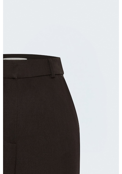 Sateen Klasik Pantolon - Kahve-137911