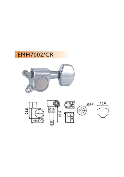 Valencia Emh7002Crr6 Elektro Gitar Burgusu 6'lı Set Krom
