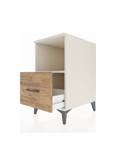 Kronos Komodin Tek Raflı Tek Çekmeceli 44x59x80 Aytaşı-çam Aytaşı