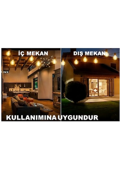 Fb Cup Yeni Nesil Solar Bahçe Işığı 15 Metre 25+2 Ampul - Güneş Ve Usb Şarjlı - Sensörlü Ve Dış Mekan Led