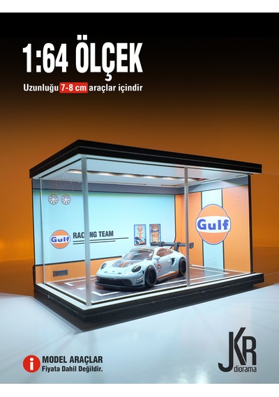 Gulf Diecast Led Işıklı Akrilik Korumalı Stand/diorama 1:64 Ölçek