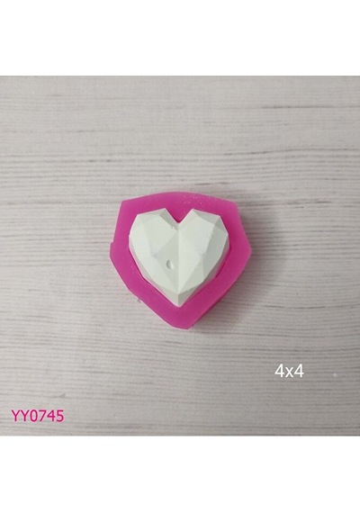 Yy0745 Geometrik Kalp Silikon Kalıp