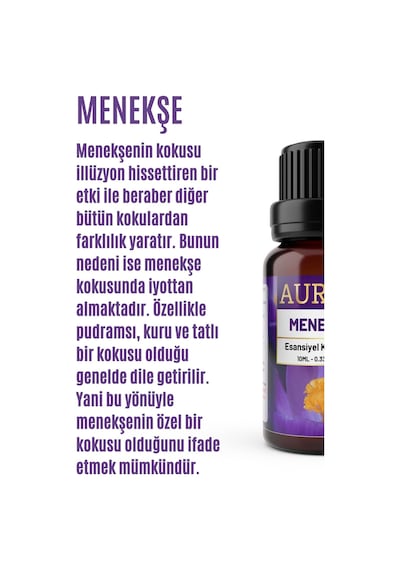 Auran Menekşe Esansiyel Uçucu Koku Yağı Kokusu 10 ML