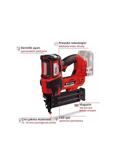 Einhell Professional Fixetto 18/50 N S-F Akülü Çivi Çakma Tabancası - 4257798
