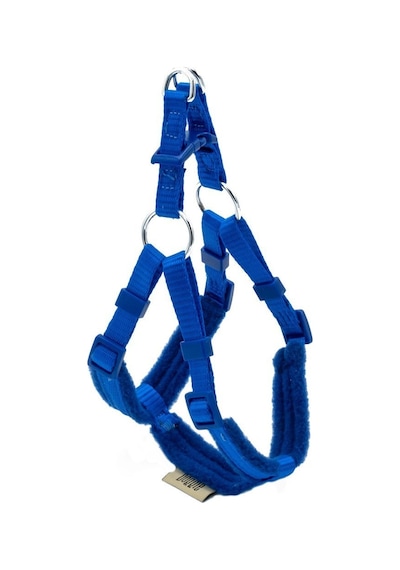 Doggie Polar Dokumadan El Yapımı Ronin Model Köpek Göğüs Tasması 1 x 30-35 CM Mavi