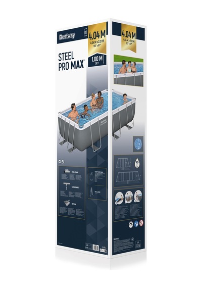 Bestway 56442 Steel Pro Max Above Ground Pool Set 4,04 M X 2,01 M X 1,00 M