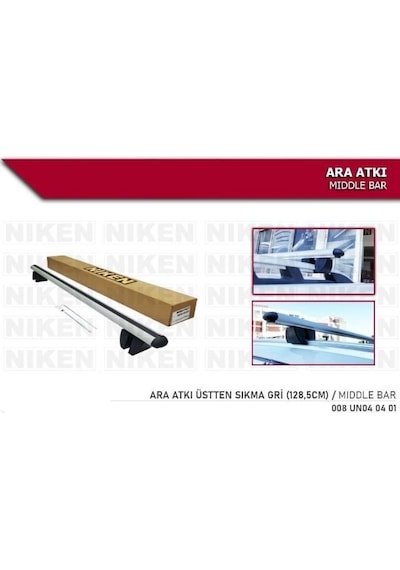 Araç Üstü Ara Atkı Bagaj Taşıyıcı-gri Üstten Sıkıştırmalı Alümi