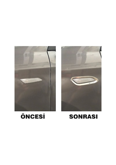 Fıat Egea Sinyal Çerçevesi Paslanmaz Krom Çelik 2 Parça
