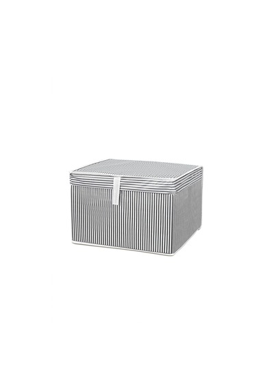 6 Adet Kapaklı Çok Amaçlı Hurç Saklama Kutusu Organizer Mini 40 X 30 X 26 Cm Gri Gri