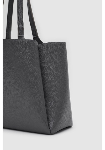 Shule Bags Maksi Tote Çanta Gri