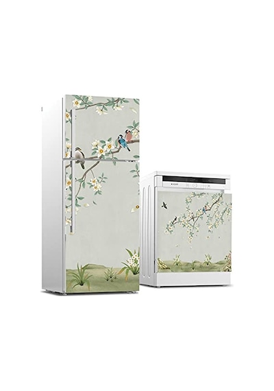 Buzdolabı Ve Bulaşık Makinası Beyaz Eşya Sticker Kaplama 3d Ağaç Kuşlar Diğer