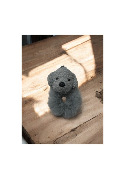 Köpekli Peluş Lastik Simit Toka Gri - 673856368 Gri