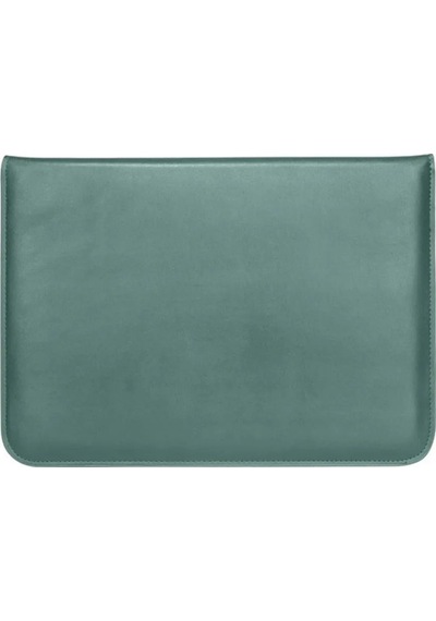 Apple Uyumlu MacBook Pro Air 13 M1-m2 2020/2022 A2179-a2337-a2338-a2251-a2159-a1989-a1708 Deri Mıknatıslı Çanta Haki