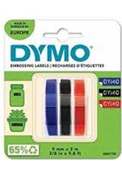 Dymo S0847750 Bls K-S-M Kabartma Şerit, 9 MM x 3 M 3'lü