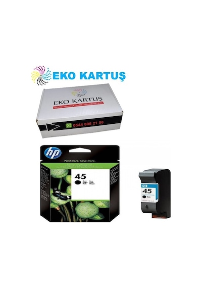 Eko Kartuş HP Uyumlu 45 Büyük Siyah Kartuş 51645AE 51645A 45A (51