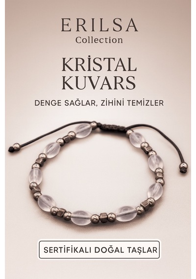 Sertifikalı Ham Kristal Kuvars Taşı Bileklik Zihni Temizler,  leyici Şeffaf