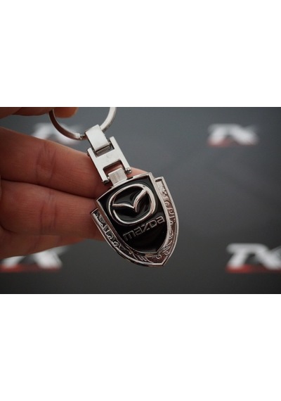 Mazda Uyumlu Logo Krom Metal Çift Yön Anahtarlık New Style