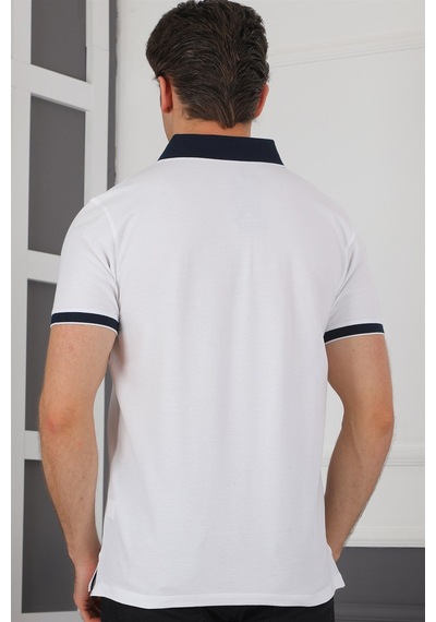 T8579 Dewberry Erkek T-shırt-beyaz Beyaz