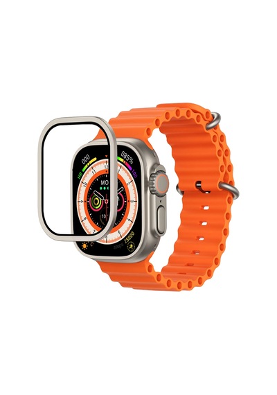 Watch Ultra 49mm Uyumlu Mohseven İwatch Seri Safir Akıllı Saat Temperli Cam Ekran Koruyucu Titanyum