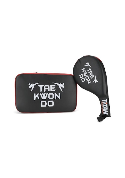 Titan Sport Siyah Kırmızı Darbe Yastığı+raket Ellik 2'li Set