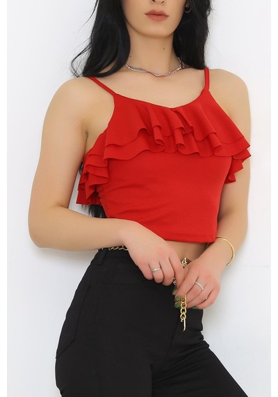 Zhlbutik Yaka Fırfırlı Bluz Atlet 001
