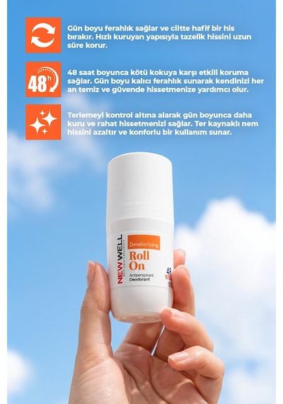 Deodorizing Roll On Terleme Önleyici Koltuk Altı Roll On Turuncu 75 Ml