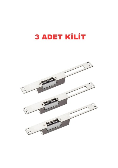 Sr-550 No Elektrikli Basaj Kilidi 12v Dc 280 Kg Fail Safe Ahşap Metal Pvc Kapı Kilidi 3 Adet