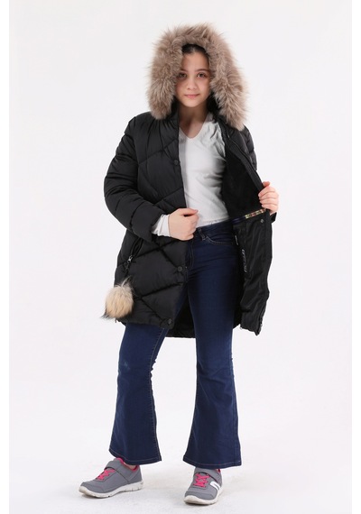 Kız Çocuk Mont 51273 Siyah