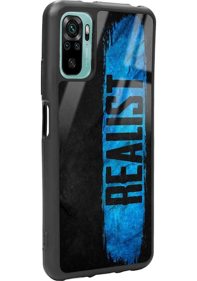 Xiaomi Redmi Note 10 - Note 10s Realist Tasarımlı Glossy Telefon Kılıfı Siyah