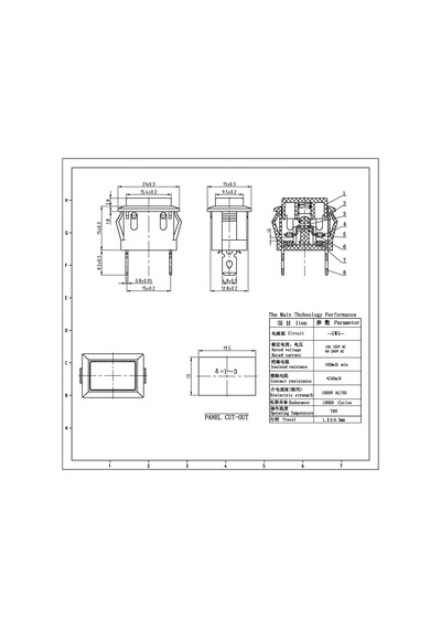 Ic-180k-1 Kırmızı Dikdörtgen Yaylı Plastik Buton 2p Pbs-101
