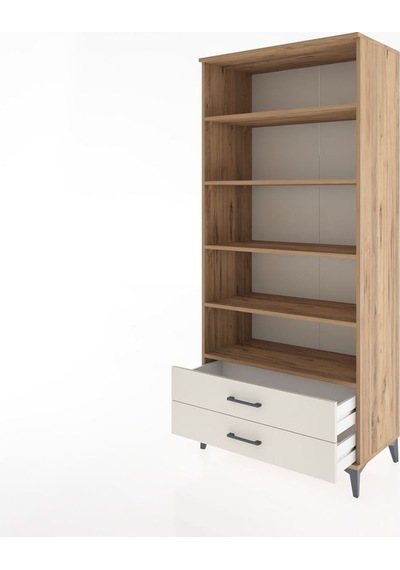 Hyperion Dolap 5 Raflı 2 Çekmeceli 88x44x195 Çam-aytaşı Atlas Çam