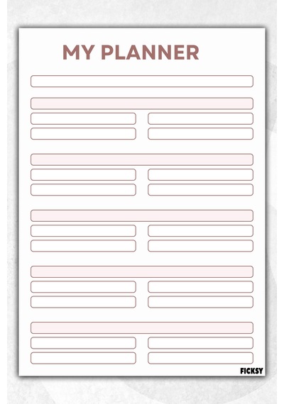 Zamansız Çok Amaçlı Günlük Haftalık Aylık Planlayıcı - A5 Ebat Yapılacaklar - 50 Yaprak - Planner - 2698 Çok Renkli
