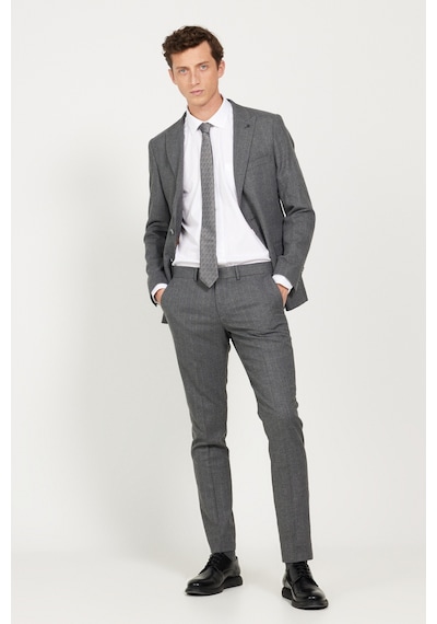 AC&Co / Altınyıldız Classics Erkek Koyu Gri Slim Fit Dar Kesim Kırlangıç Yaka Çizgili Takım Elbise Koyu Gri AC&Co / Altınyıldız Classics Erkek Koyu Gri Slim Fit Dar Kesim Kırlangıç Yaka Çizgili Takım Elbise Koyu Gri