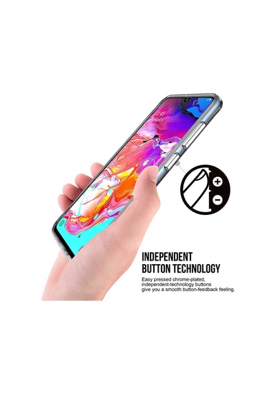 Samsung Uyumlu Galaxy A70 Kılıf Zore Gard Silikon-Renksiz