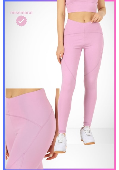 Missmaral Slim Fit Oslo Tayt Lila Yüksek Bel Toparlayıcı Spor Model Flatlock Dikiş Detaylı 1090 Lila