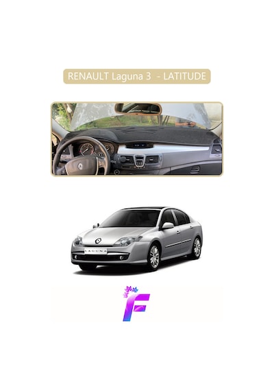 Renault Latıtude Uyumlu Torpido Örtüsü Yansıma Önleyici Tam Koruma Hızlı Ve Kolay Montaj J91