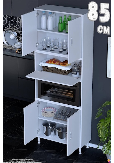 Işıl 85 Cm Mikrodalga/fırın Dolabı Kapaklı Orta Bölmeli Çok Amaçlı Kiler Banyo Dolabı 85x213x32 Cm Beyaz Işıl 85 Cm Mikrodalga/fırın Dolabı Kapaklı Orta Bölmeli Çok Amaçlı Kiler Banyo Dolabı 85x213x32 Cm Beyaz