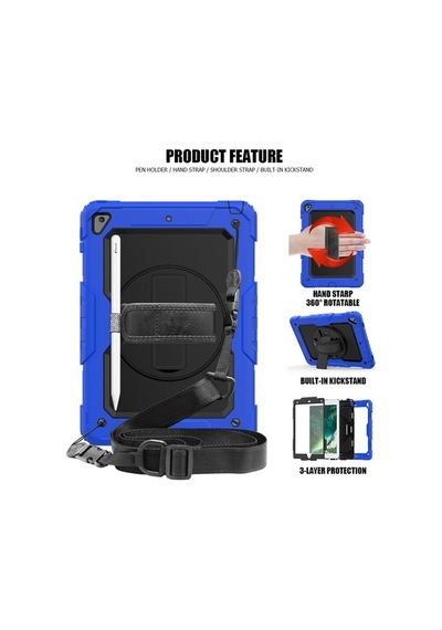 Apple Uyumlu iPad Air 1 9.7" Kılıf Defender Askılı A1474 A1475 A1476