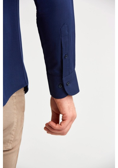 Bisse Modern Fit Lacivert Basic Erkek Gömlek Gmars0422300213 D39 Lacivert